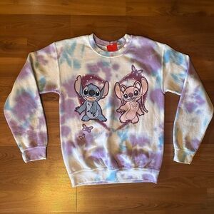 Hot Topic Tie-Dye Sweatshirt Disney’s Lilo & Stitch Angel & Stitch